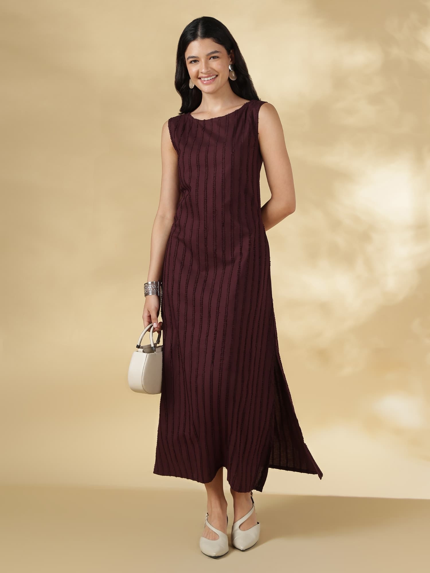 Breezy Burgandy Dress